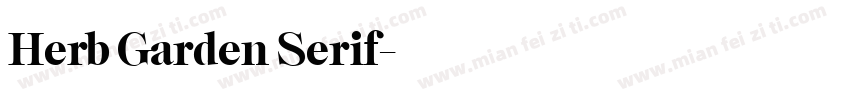 Herb Garden Serif字体转换